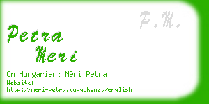 petra meri business card